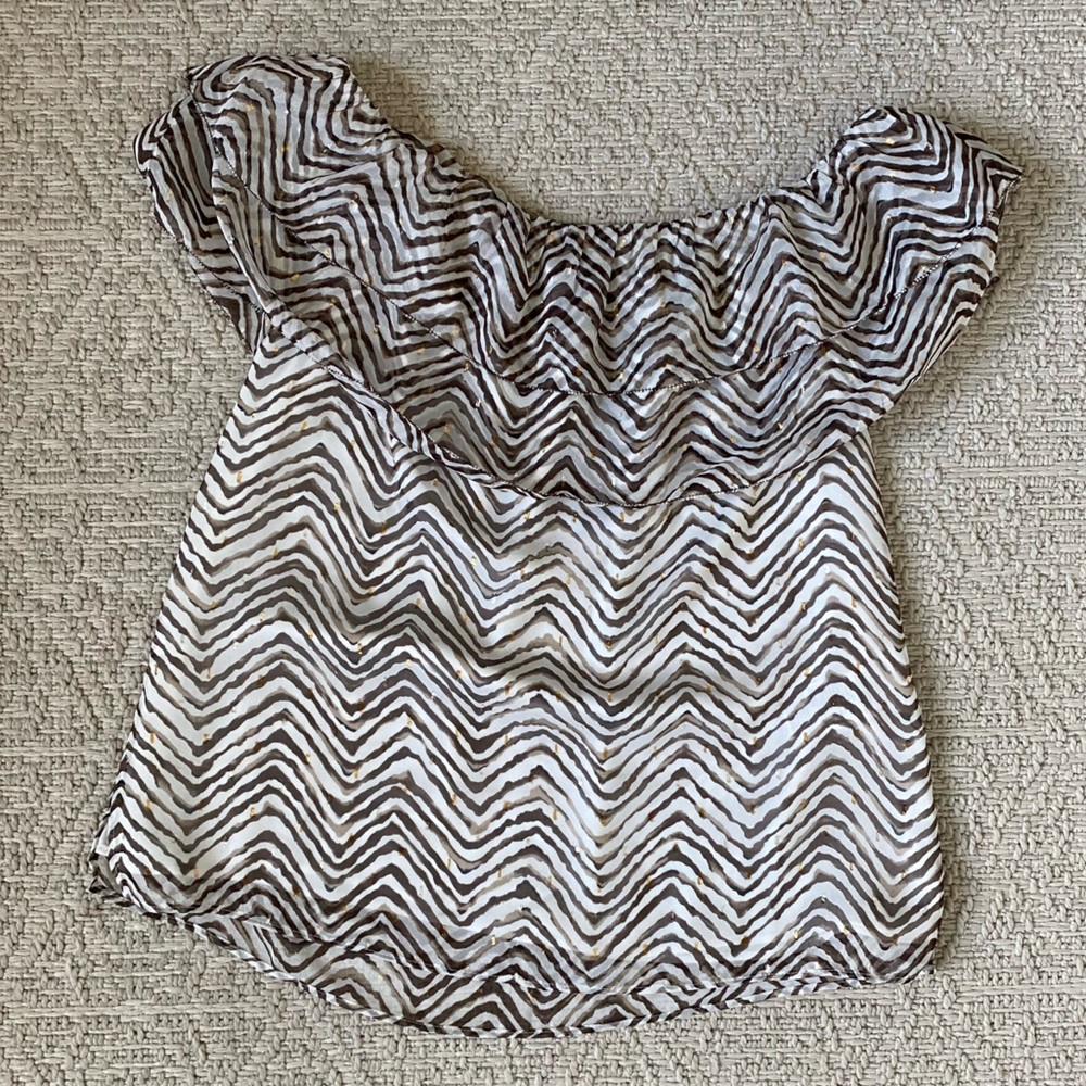 WHBM off-the-shoulder blouse, sleeveless blouse, size small